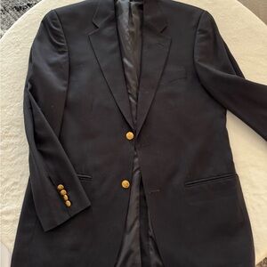 Chaps Black Blazer with Gold Buttons